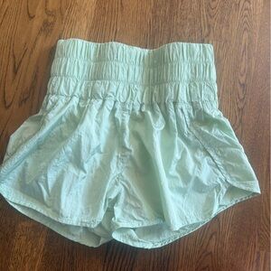 Free People Movement Light Green Elastic Waist Shorts size Medium